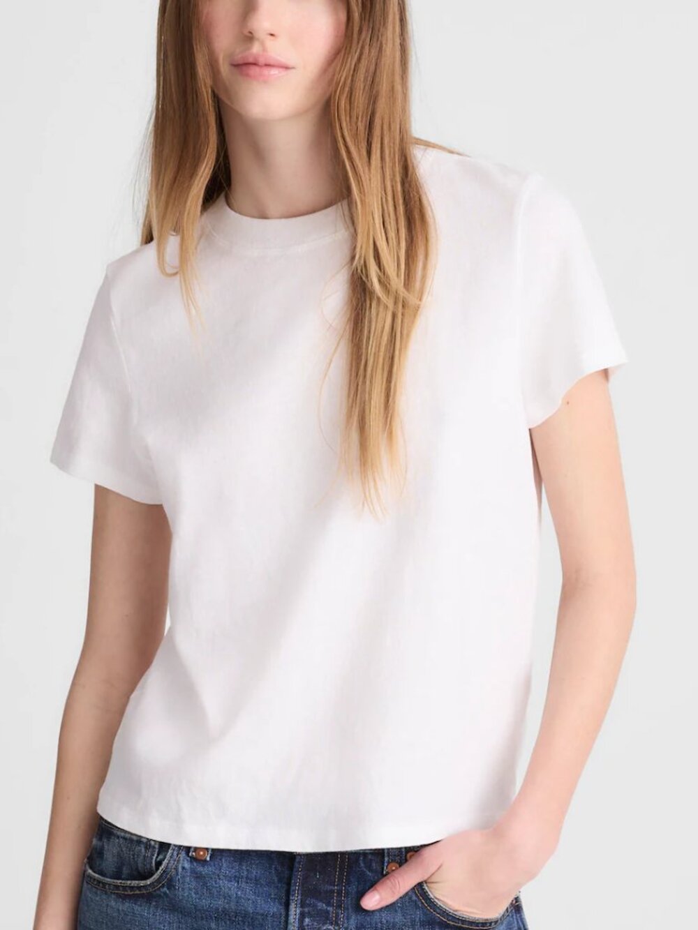 Madewell Relaxed Short Sleeve Tee Vintage Jersey White Size S NWT